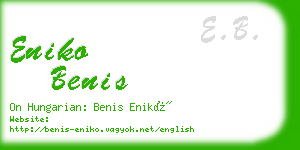 eniko benis business card